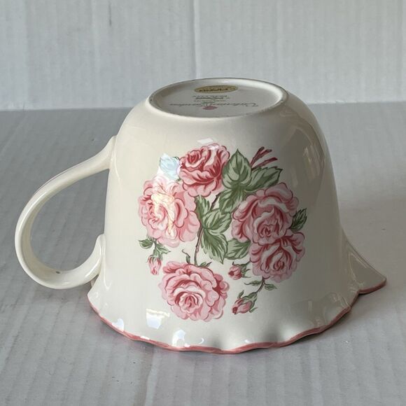 VTG Victorian Garden By MANN MCMLXXXII Hand Painted Ceramic 2.5 Measuring Cup - Picture 4 of 14